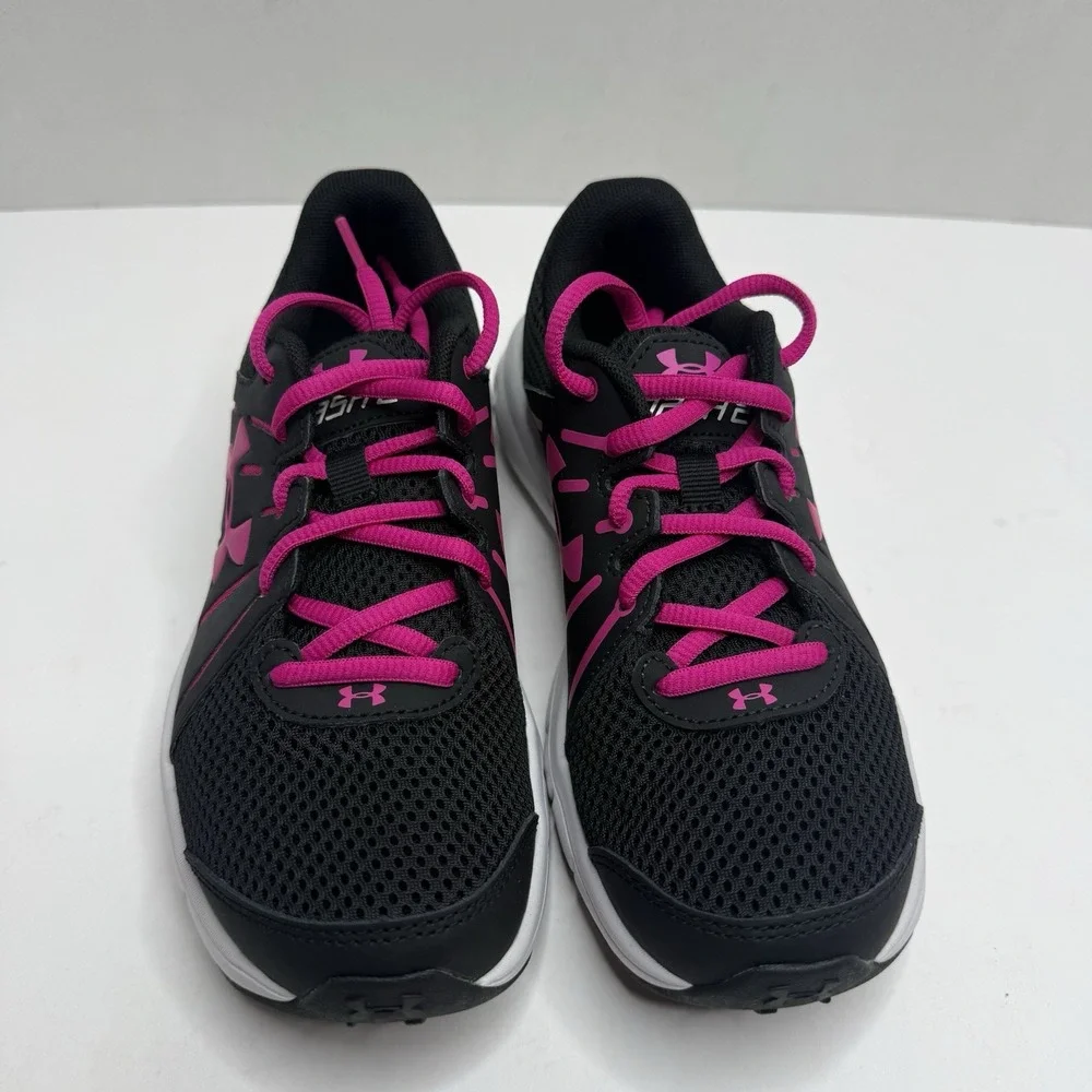 Under Armour Dash RN 2 Women’s Size 5 Black Pink Running Shoes NEW 1285488-003
